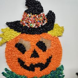 Vintage popcorn melted plastic decorations