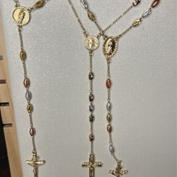Rosarios De Oro Laminado
