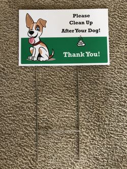 Dog poop sign