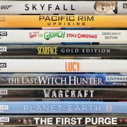 4K Ultra HD Blu Ray Movies 