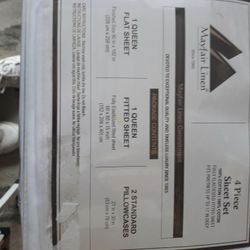 4 pc. Sheet Set Queen Size Egyptian Cotton