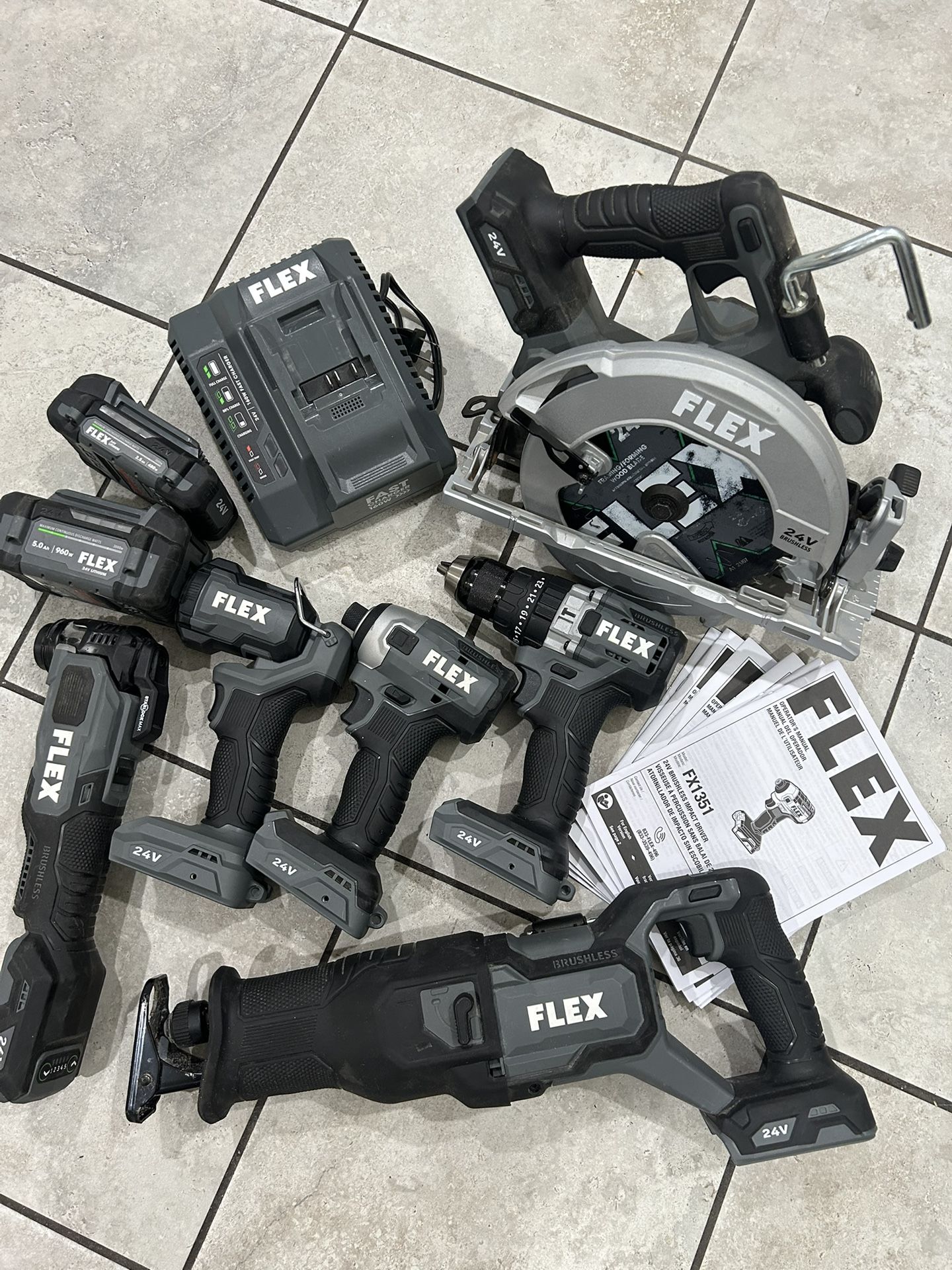 FLEX 6-Tool Brushless Power Tool Combo Kit