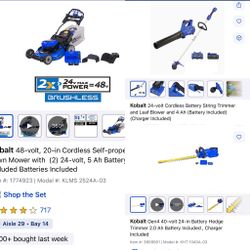 4pc All Electric Lawn Equipment by Kobalt