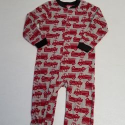 Zip-up Fleece Footed Pajama Size 7