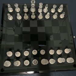 Complete All Glass Chess Board & Set