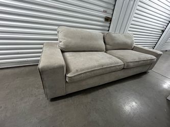 Light Gray Fabric Two-Seat Sofa