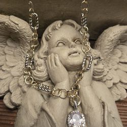 Two Tone Metal Necklace 