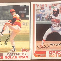 Eddie Murray ( Orioles) & Nolan Ryan ( Astros) cards with their original signature. 