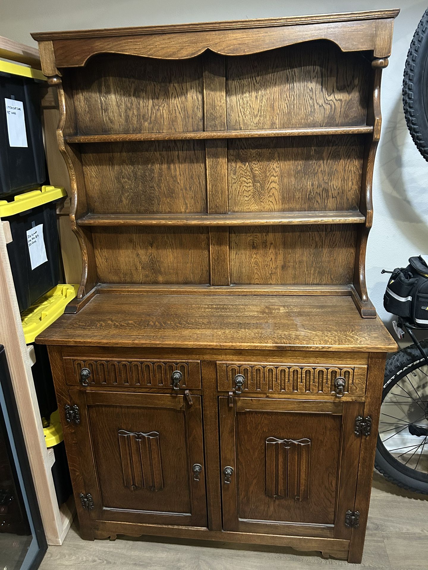 Antique Oak Hutch
