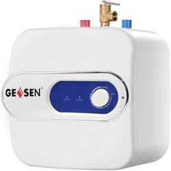 4 Gallon 15L Large Size Under Sink Tank Water Heater Hot Storage,Mini Instant Electric Kitchen Compact Point-of-Use,2 PCs 16” Long 1/2”FIP Stainless S