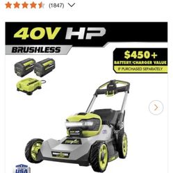 Ryobi 40v Ho Brushless 21 IN Cordless Battery Walk
