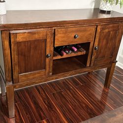 USED Dining Room Server w/ Drawer & Wine Rack