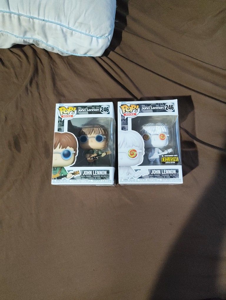 John Lennon Funko Pop Figure Pair