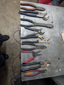 Plier lot of cutters, strippers, crimpers etc