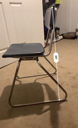 Two metal chairs