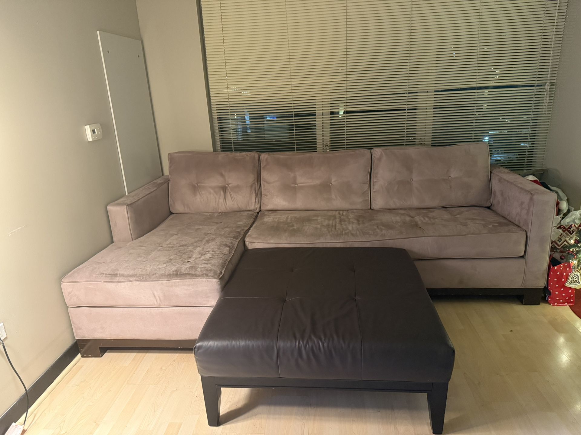 Sectional Sofa + Square Ottoman