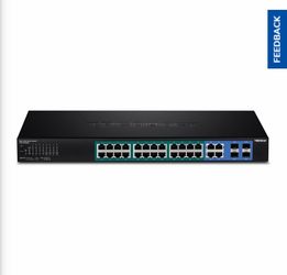 TRENDnet TPE-2840WS 28-Port Gigabit Web Smart PoE+ Switch, 56Gbps