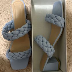Blue Braided Sandals 