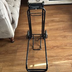 Hand cart for carrying heavy boxes.