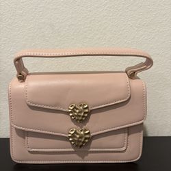 Double Heart Pink Mini Handbag 