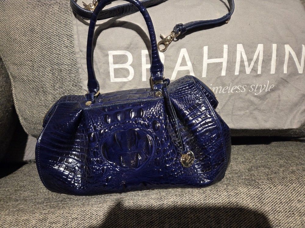 Brahmin Navy Faye Melbourne Satchel