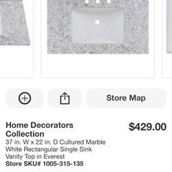 HOME DECORATORS COLLECTION'  Everest 37 in Vanity Top