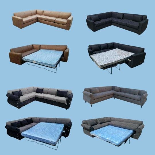 Brand NEW SECTIONAL COUCHES Sofas CHAISE WITH SLEEPER