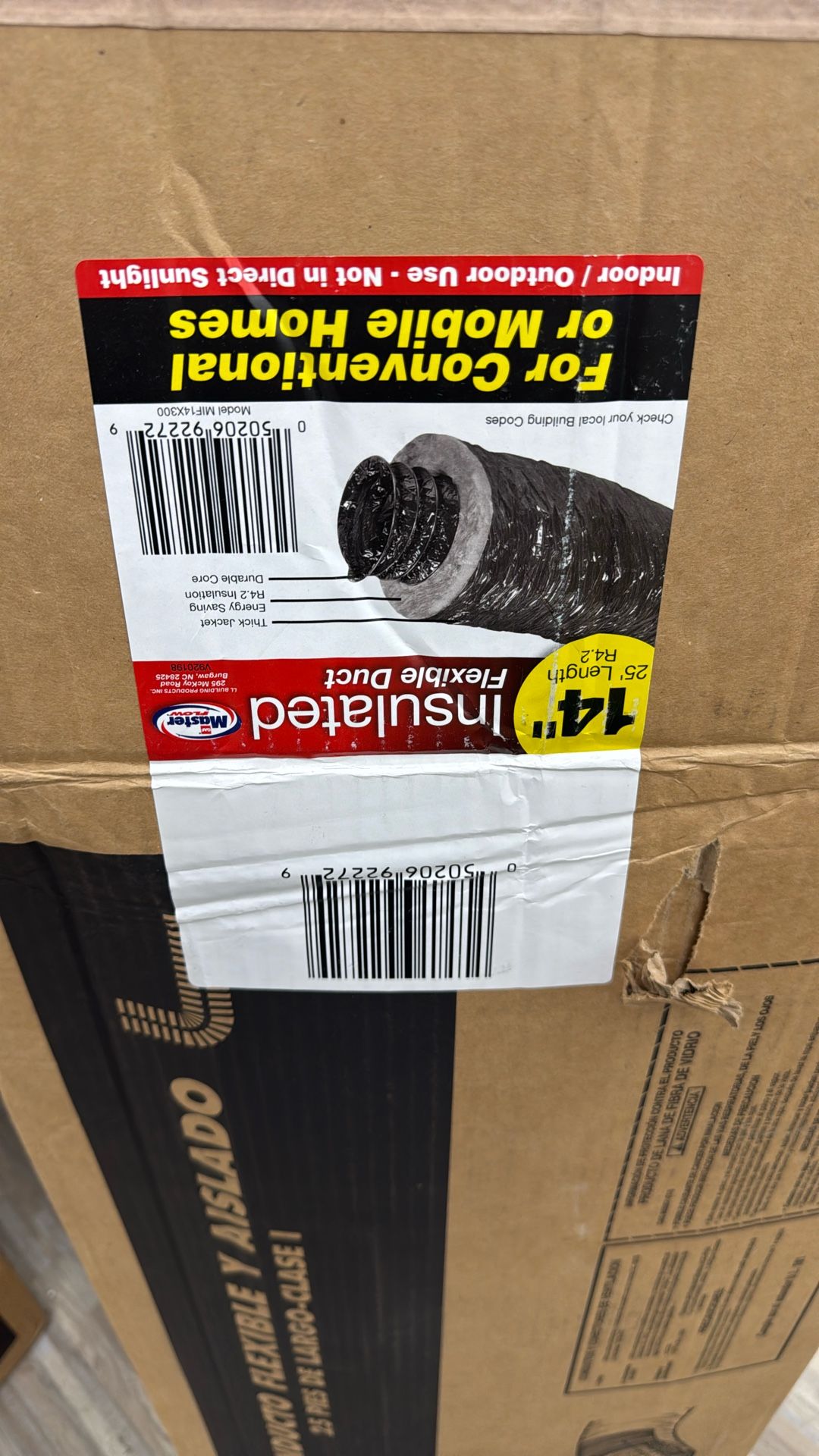 Insulated Flexible Duct 14”