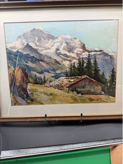 Beautiful Jungfrau Mountain in the Swiss Alps Print