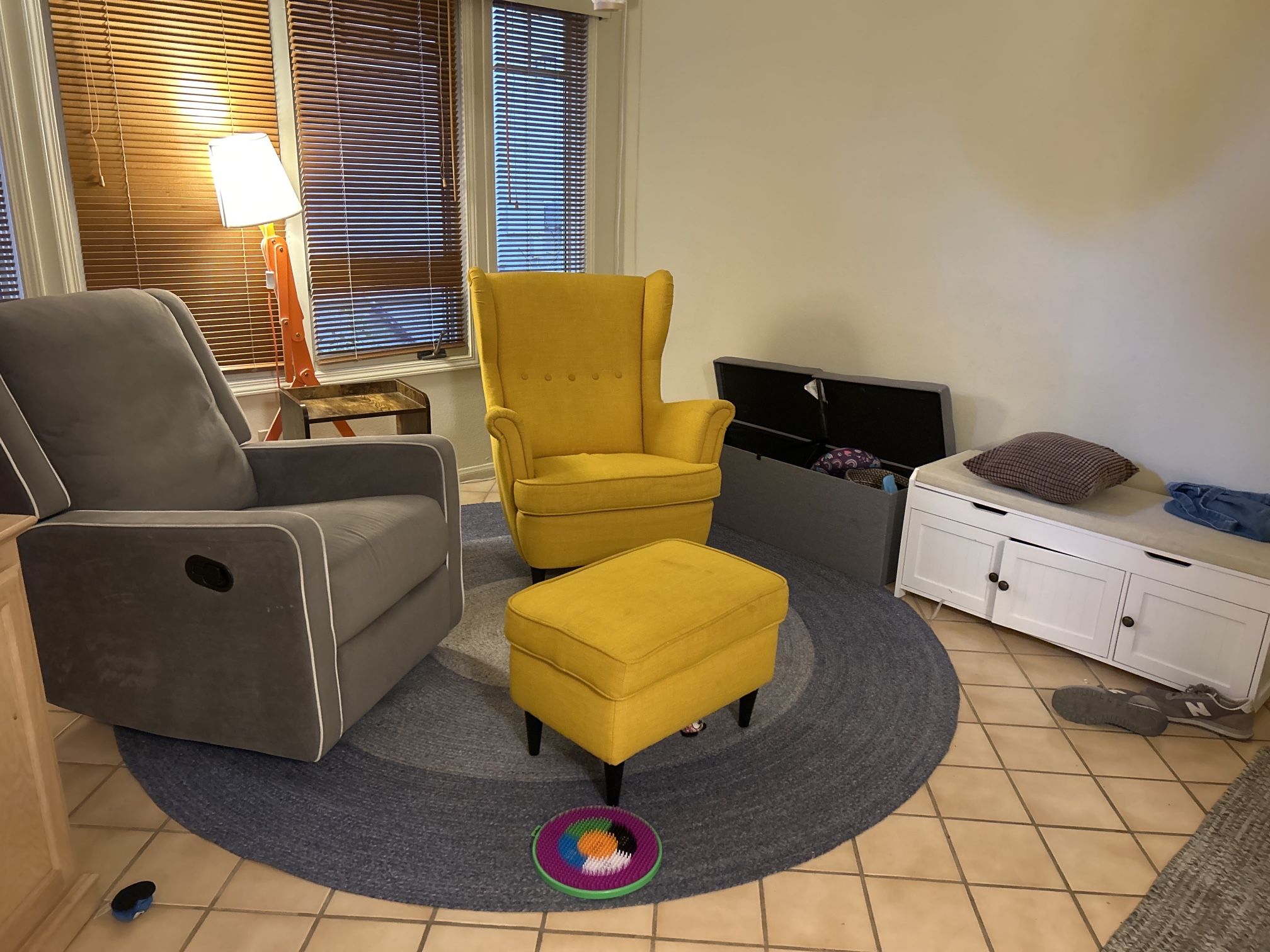 IKEA STRANDMON Yellow Wingback Chair – Just Steam Cleaned