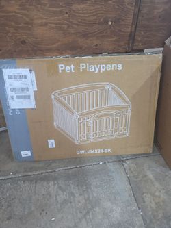 Pet playpen-  4 panel plastic ,  black color