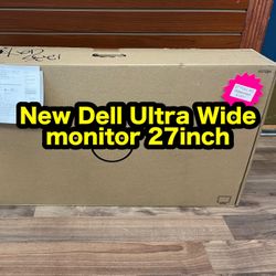Ultra Wide High Def Dell 27’ Monitor Brand New
