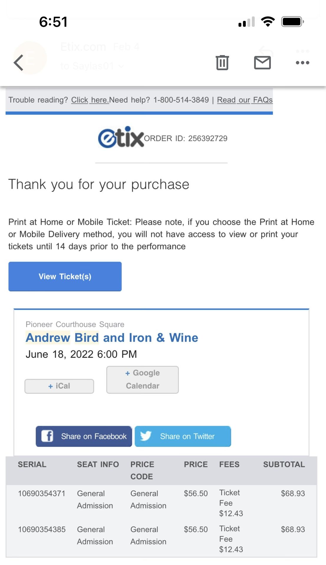 Andrew Bird and Iron & Wine Tickets