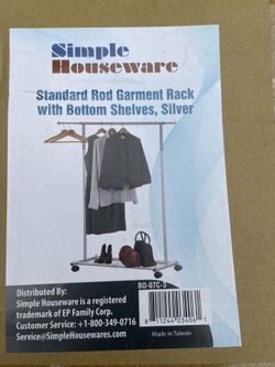 Standard Rod Garment Rock With Bottom Shelves