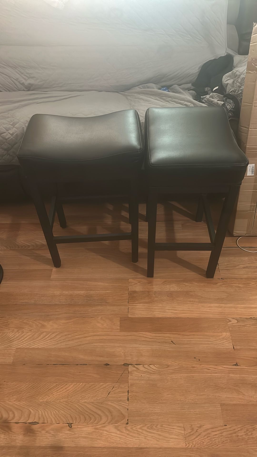 Metal Cushioned Stool