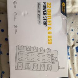 Power Strip 22 Outlet 6 USB 