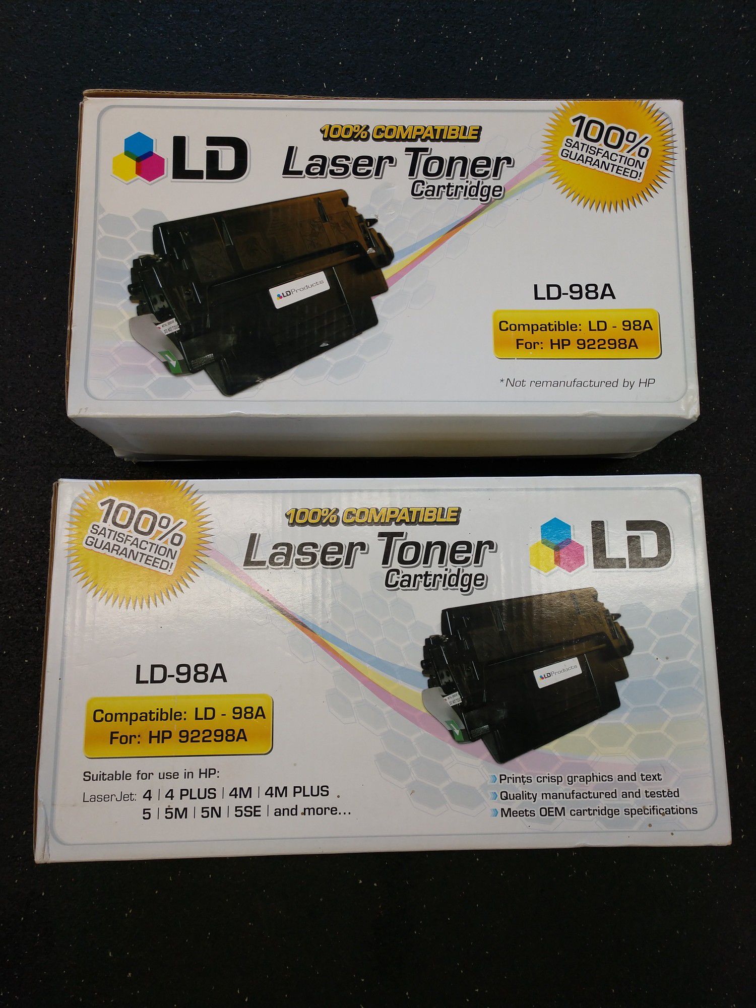 LD-98A LaserToner Cartridges - Copier Ink - 2 Sealed Cartons - Black