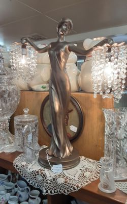 Beaded Crystal Goddess Lamp- New - Located in Shelton