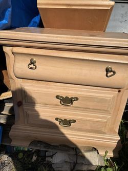 Pair of wooden nightstands