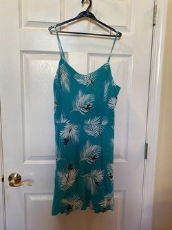 APT. 9 Women's Teal Tropical Print Slip Dress XXL