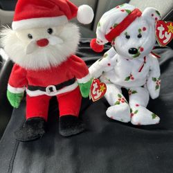 1998 Rare Holiday Teddy And Santa 