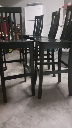 4 Black Stools 
