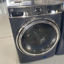 GE Sapphire Blue 5.0 Cu. Ft. Smart Front Load ENERGYSTAR Steam Washer 