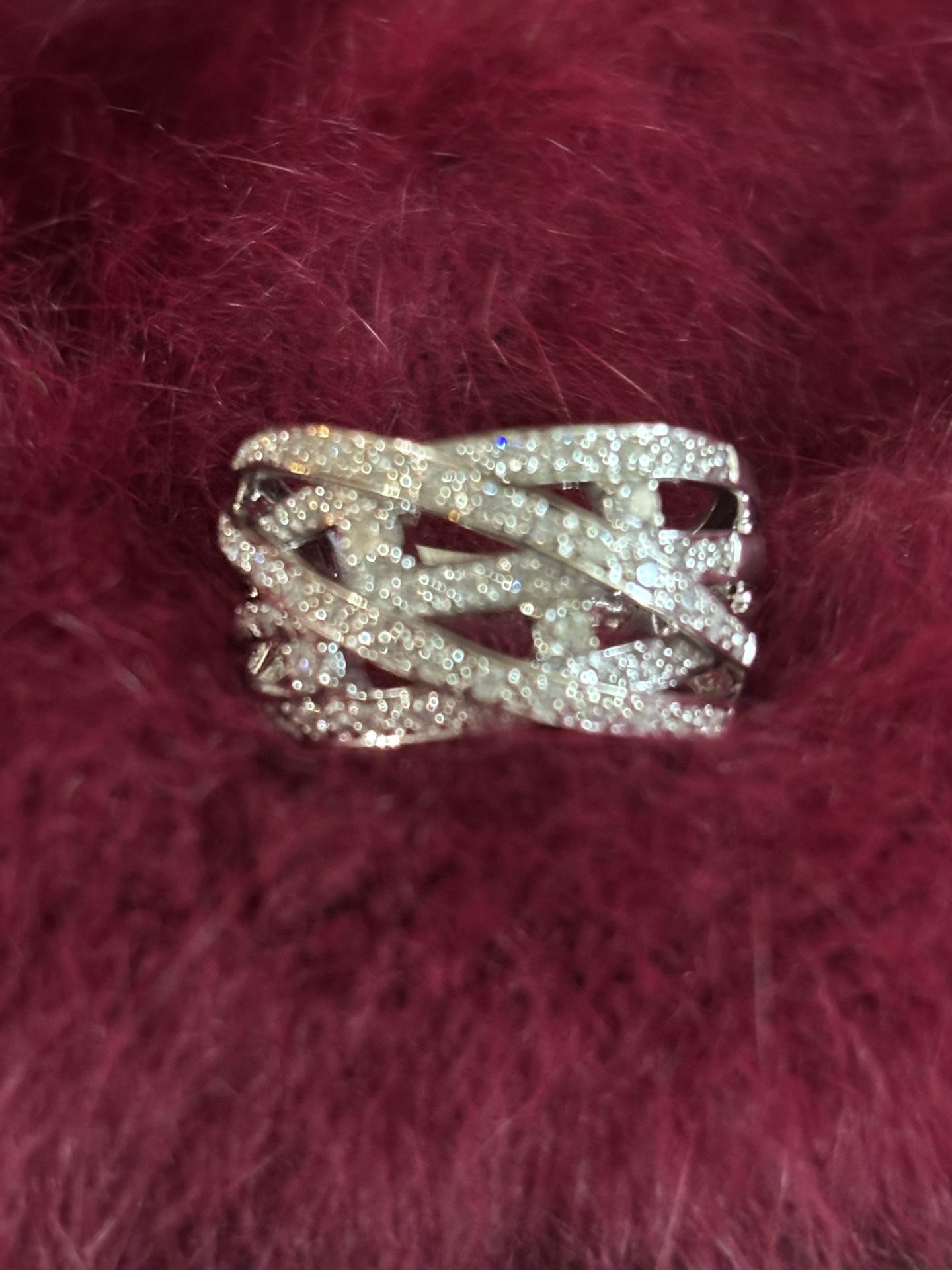 14K White Gold Diamond Cocktail Ring