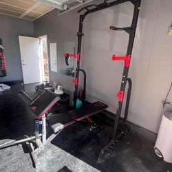 Weight Cage Bar And Bench