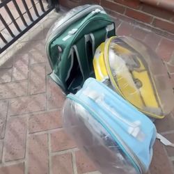 Space Capsule Pet Bag Breathable Go Out Shoulders Puppy Backpack Pet Go Out Backpack, F