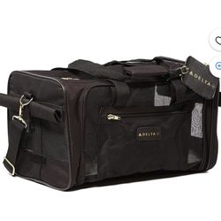 Sherpa Delta Airlines Travel Pet Carrier, Airline Approved & Guaranteed On Board - Black, Medium