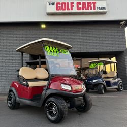 2025 Club Car Certified Pre Owned Custom Club Car Tempo 2 Passenger Golf Cart in Red