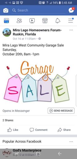 Huge Ruskin Community Sale tomorrow
