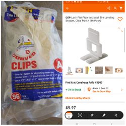 QEP Lash Flat Floor and Wall Tile Leveling System, Clips Part A (96-Pack)